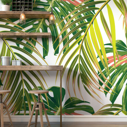 Mural Tropical Leaves Citrus