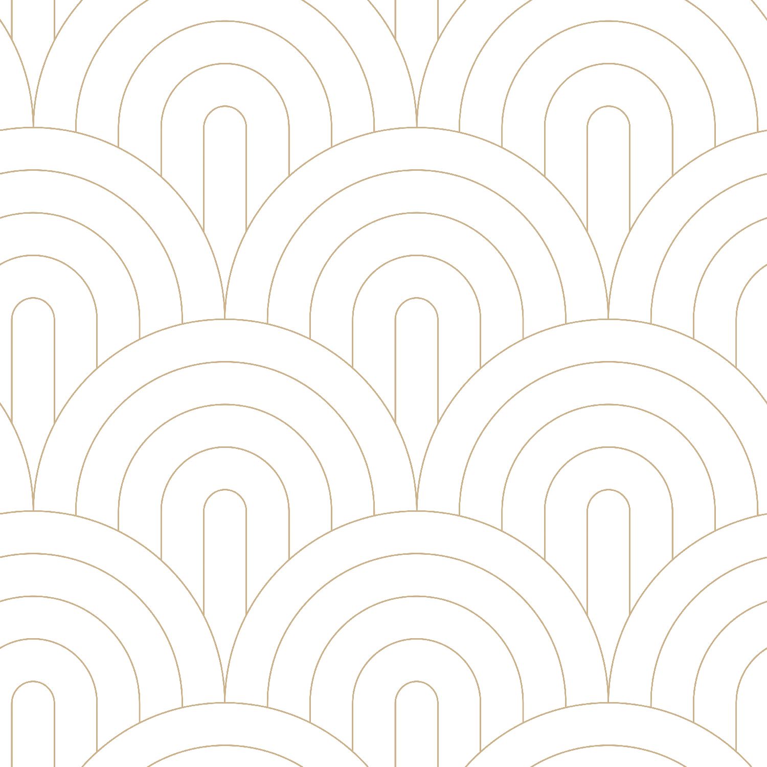 Wallpaper Art Deco Arches White & Gold 139215 (2) Wallpaper Art Deco Arches White & Gold