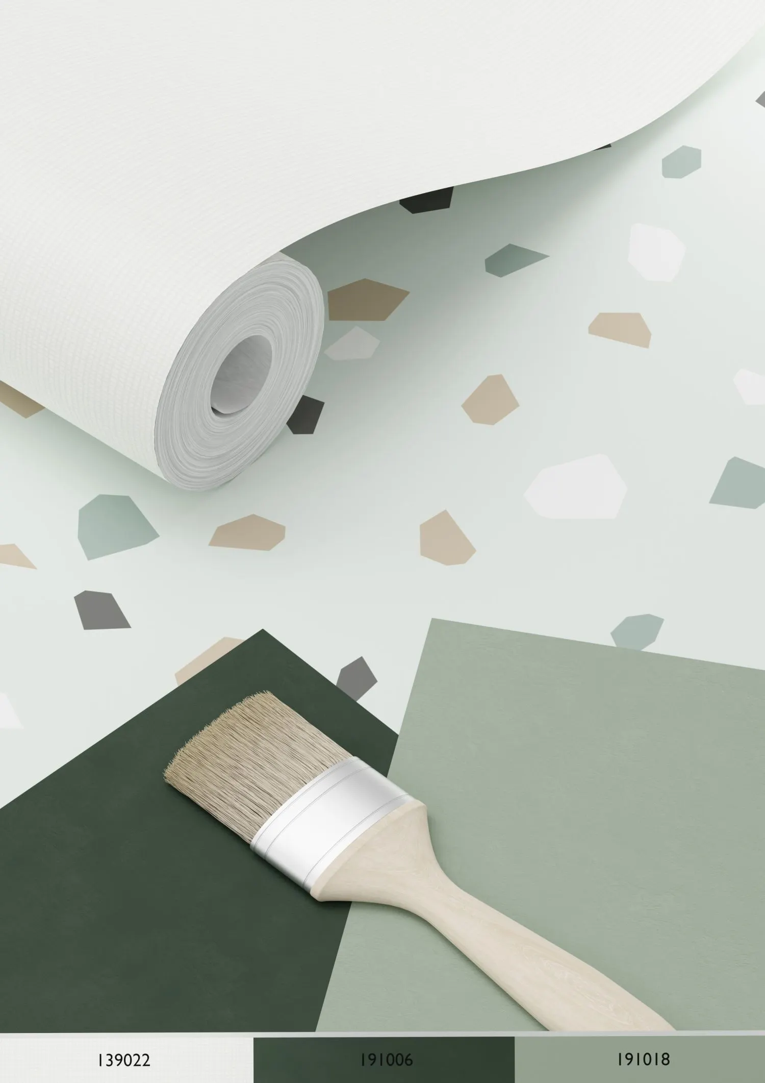 Wallpaper Terrazzo Mint Green 139036 (2)