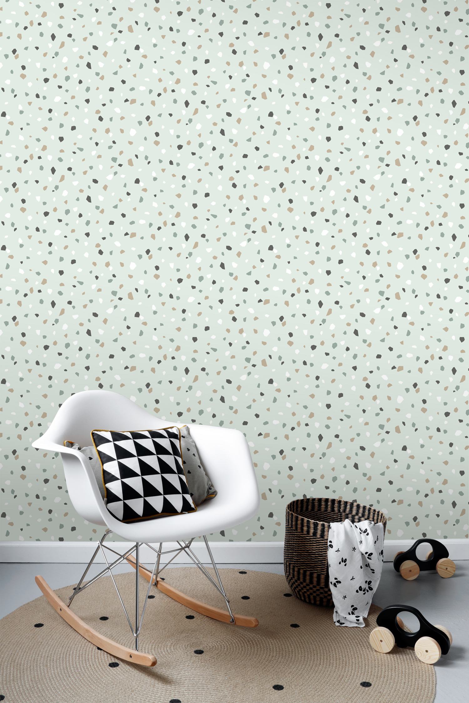 Wallpaper Terrazzo Mint Green 139036 (3) Wallpaper Terrazzo Mint Green