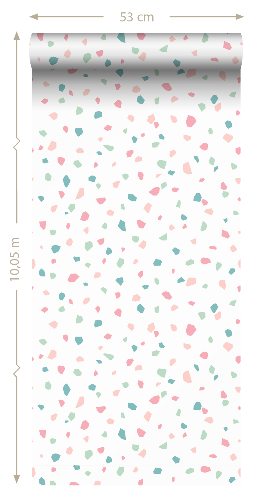 Wallpaper Terrazzo Pink & Green 139304 (1)