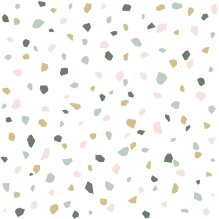 Wallpaper Terrazzo Soft pink & Mint Green