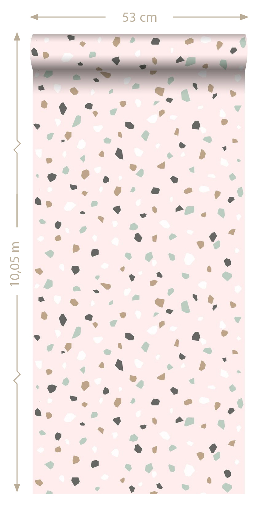 Wallpaper Terrazzo Soft pink & White & Mint Green 139035 (3)